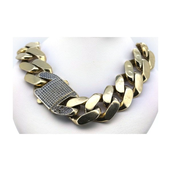 Cadena cubana de oro 18k 65 cm